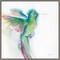 Hummingbirds II by Aimee Del Valle 22-in. W x 22-in. H. Canvas Wall Art Print Framed in Grey